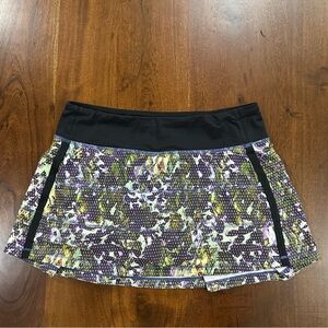 Lululemon Pace Rival Skirt II 4 Way Stretch Floral Sport Sz 6 Pickleball Tennis